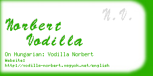 norbert vodilla business card